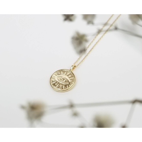 Evil Eye Necklace| Sterling Silver - Picture 2 of 3